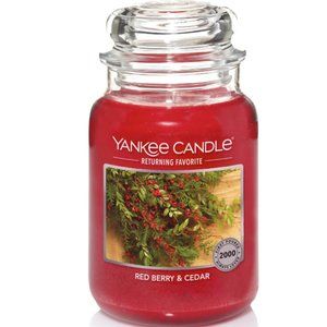 Yankee Candle Returning Favorite Red Berry & Cedar Large Jar Candle 22oz  NEW